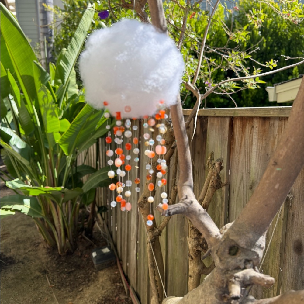 Handmade Cloud Mobile with Beads